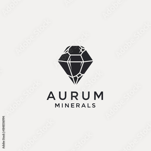 Aurum Minerals Company Logo Design Element.