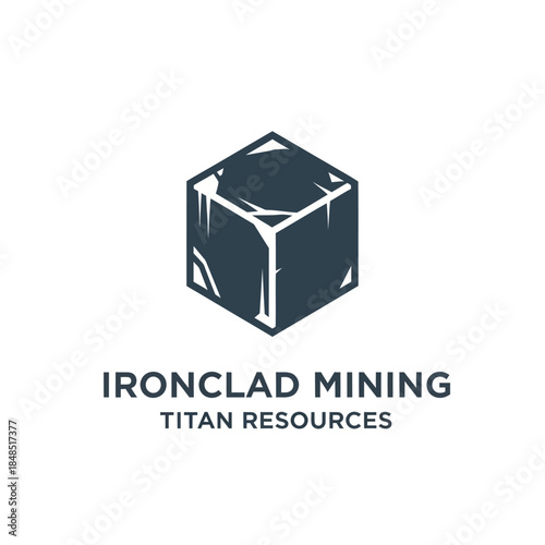 Ironclad Mining Logo Design Element.