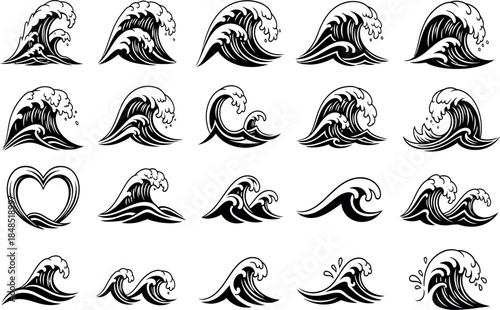 Collection of wave illustrations