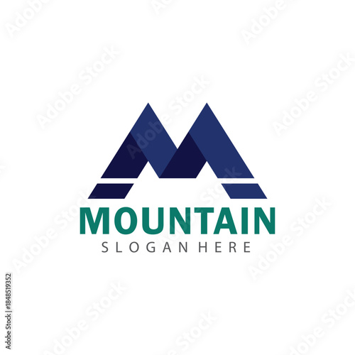 Nature Inspired Mountain Logo Vector Icon For Eco Travel And Adventure Businesses