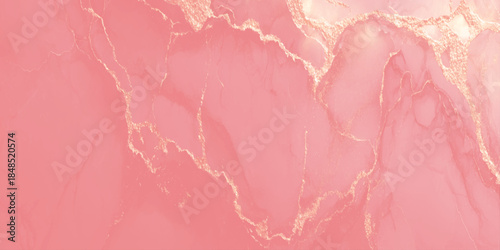 Abstract Pink Onyx Marble Texture Background featuring soft flowing veins in shades of pale pink.