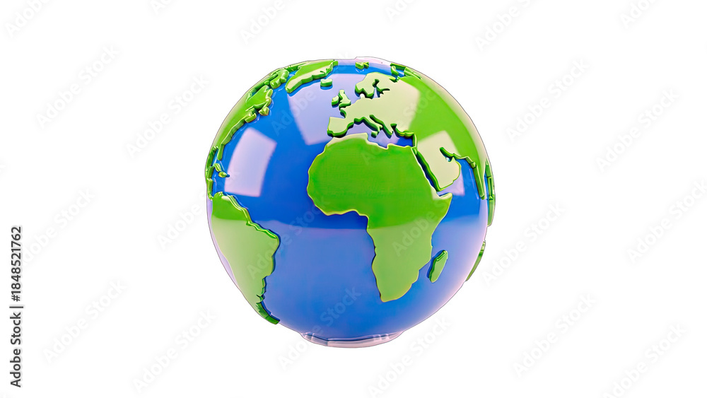 Fototapeta premium Globe Model Isolated on White Background