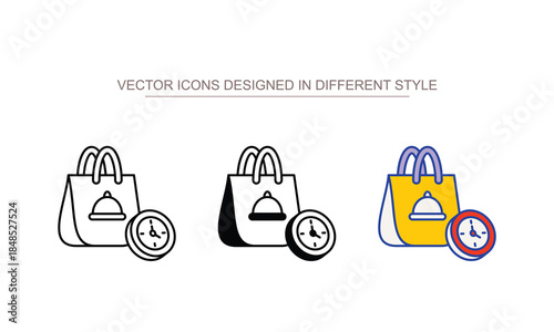Food time icon design with white background stock illustration