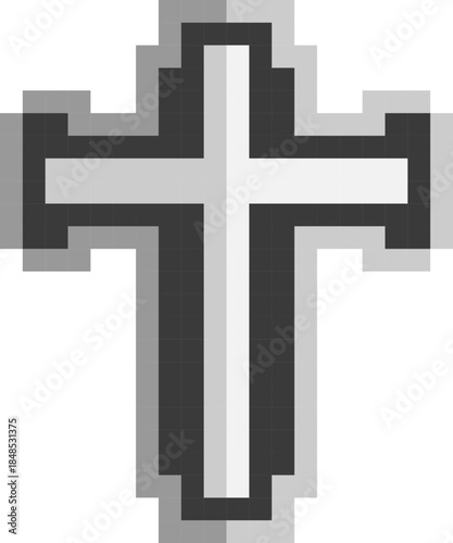 십자가 픽셀아트 모양