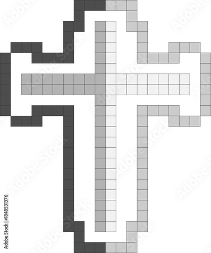 십자가 픽셀아트 모양