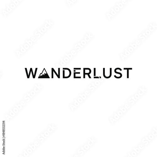 Minimalist wanderlust typography t-shirt design isolated on transparent background