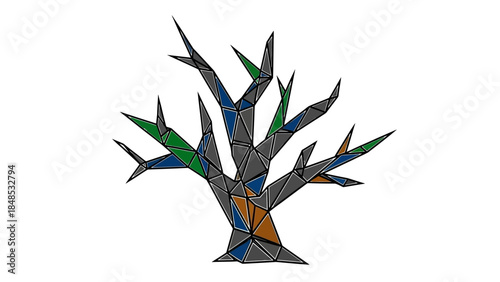 3d rendered illustration of a blue arrow