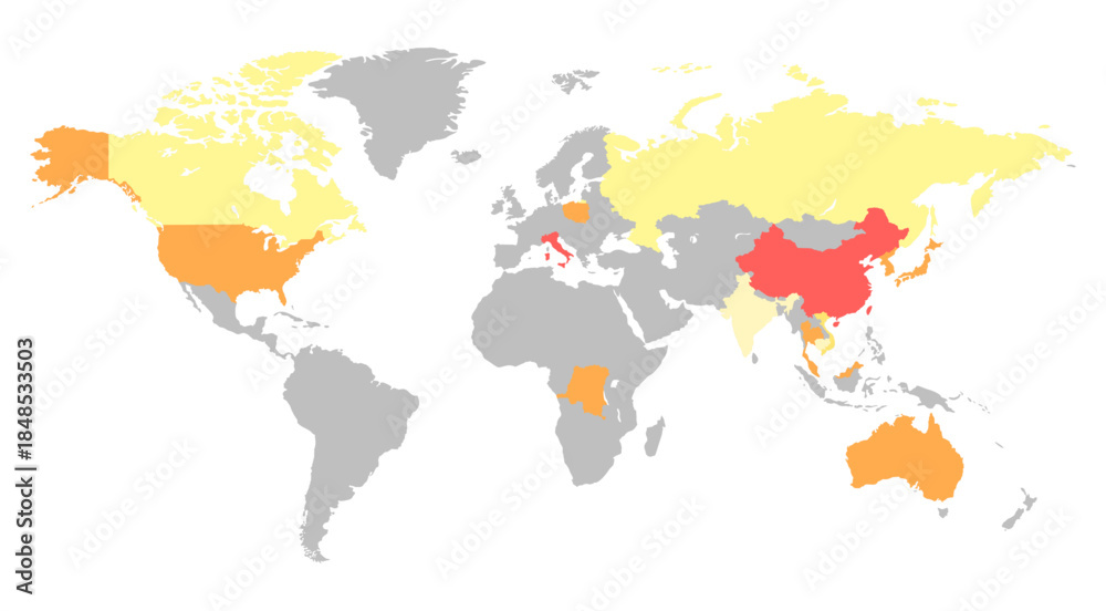 Obraz premium World Map Vector. Global Geography Illustration.