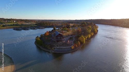 Wallpaper Mural Aerial quarter orbit of Freedom Point in Clarksville, TN Torontodigital.ca