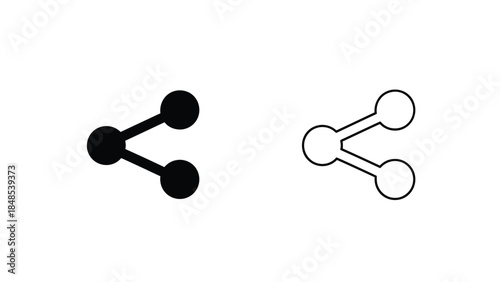 Two share icons depicted a filled black version and a white outline