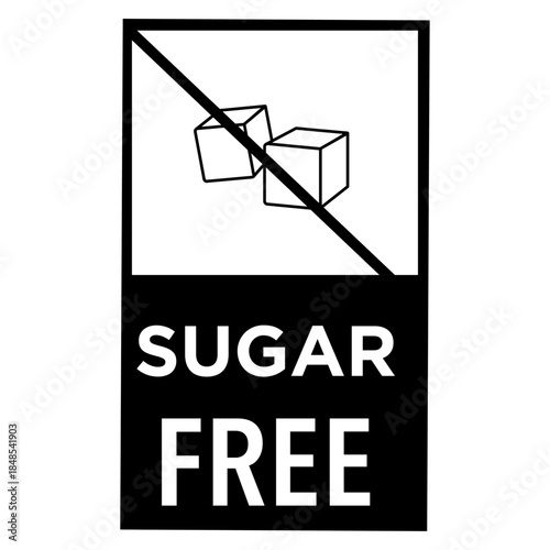 SUGAR FREE VECTOR ICON
