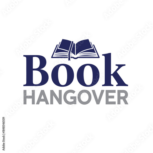 Book hangover typography t-shirt design isolated on transparent background