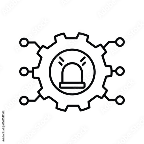 Emerging icon with white background vector stock illustration