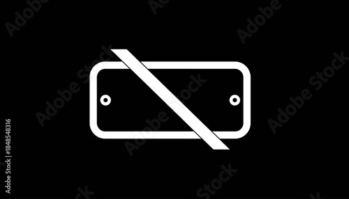 No phone sign, a simple graphic indicating prohibition of mobile devices in certain areas.