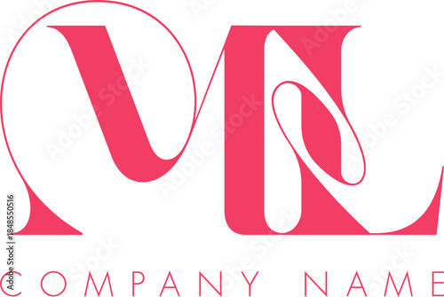 Creative Abstract Initial Letter ML Logo Design.