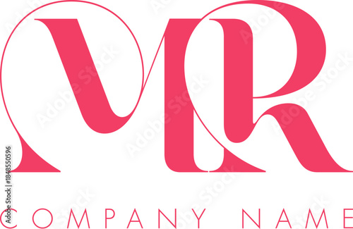 Creative Abstract Initial Letter MR Logo Design.