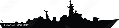 warship vector icon silhouette maritime defense ship