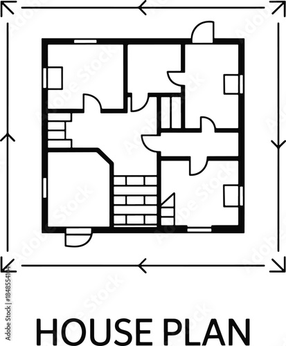 House plan architecture blueprint design