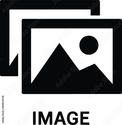 Image icon flat graphic representation illustration