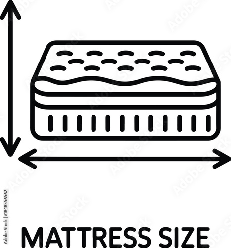 Mattress Size Icon for Dimension Information