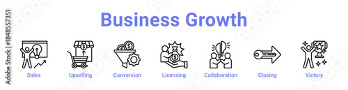 Business Growth Icon Banner