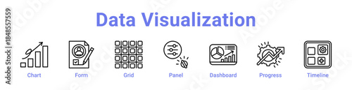 Data Visualization Icon Banner