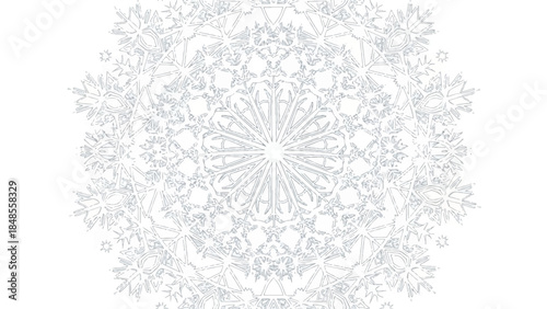 Detailed Symmetrical Mandala with Floral and Geometric Patterns in Intricate Design