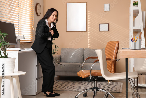 Businesswoman having heart ...
