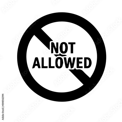 silhouette of not allowed sign