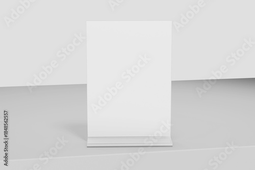 Schilderij op canvas blank transparent acrylic plastic table tent holder realistic mockup template wi