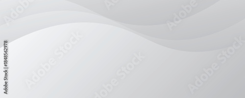 Abstract minimalist background featuring overlapping curves and circular shapes in varying shades of gray, creating a subtle gradient and subtle depth. modern design