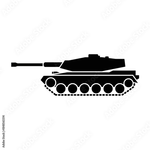 tank, silhouette, military, vector, icon, clipart, army, war, armored, blackwhite, monochrome, outline, combat, vehicle, warfare, battle, cannon, turret, tracks, weapon, soldier, defense, infantry, pa