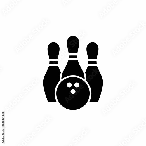 bowling, silhouette, pins, ball, vector, icon, clipart, strike, alley, tenpin, blackwhite, monochrome, outline, game, sport, leisure, recreation, hobby, lane, gutter, spare, tournament, league, fun, a