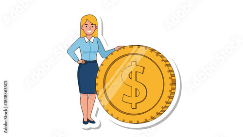 girl with a coin