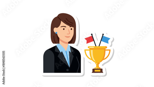 business woman drawing a graph