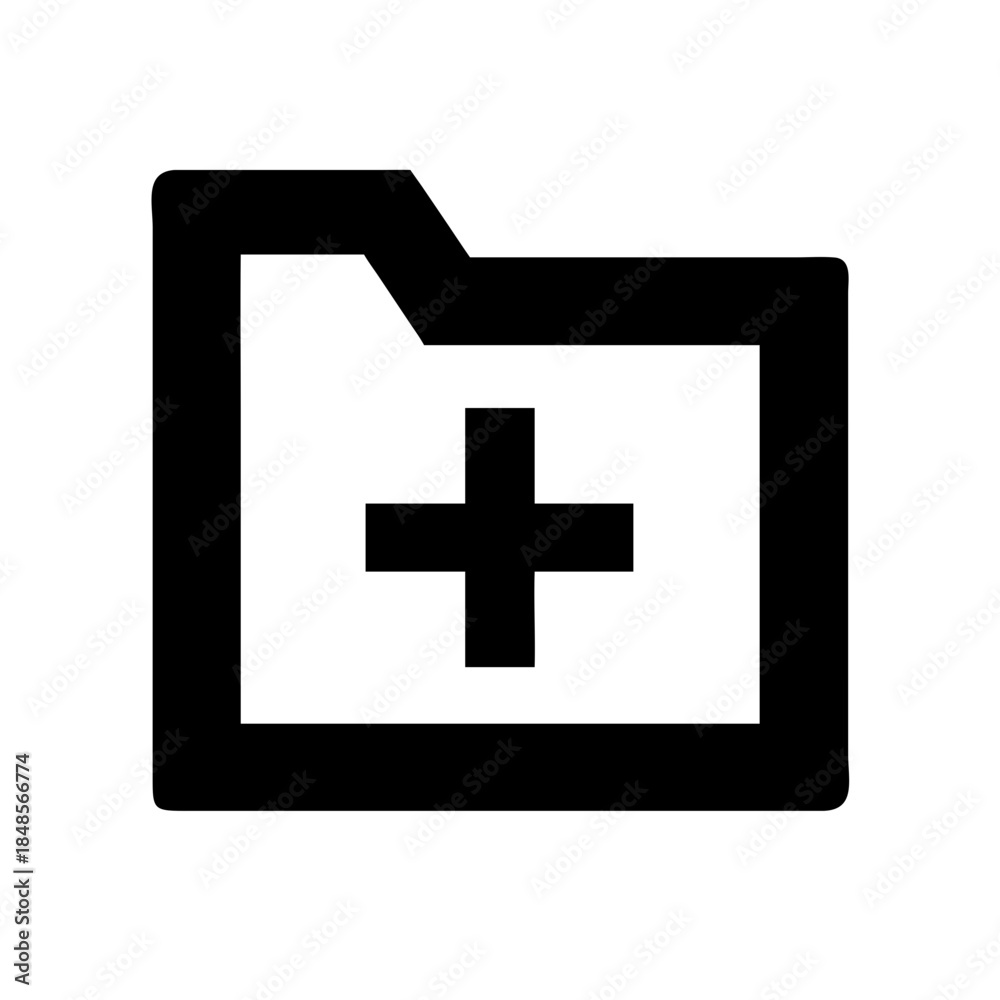 Obraz premium Folder Plus Square Icon