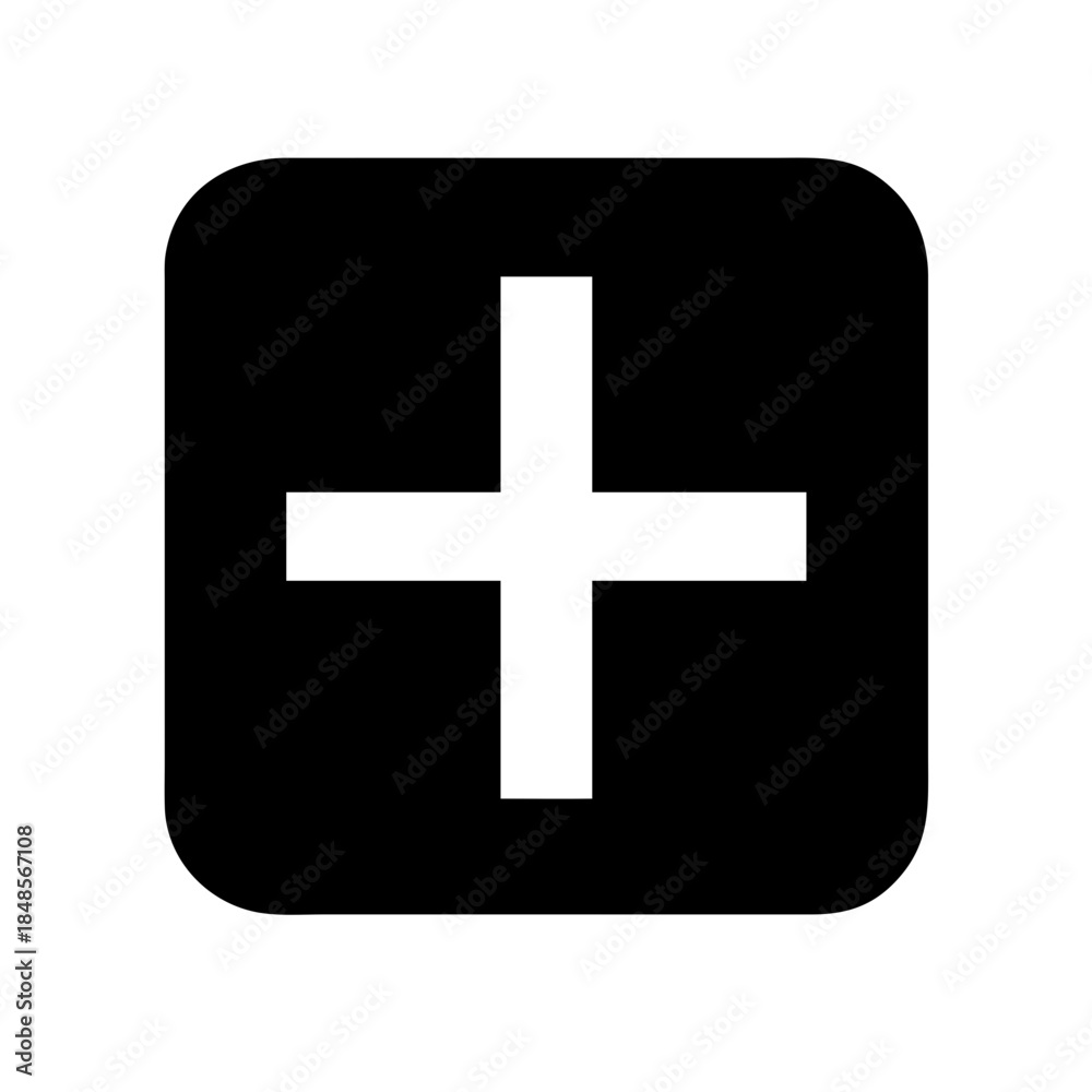 Obraz premium User Plus Square Icon Vector Illustration