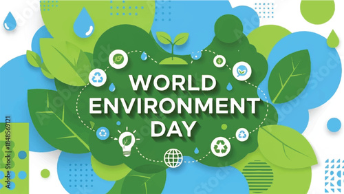 Celebrate World Environment Day with vibrant illustrations symbolizing growth, nature, and sustainability