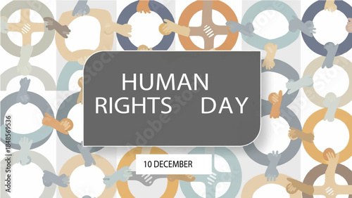 Global Human Rights Day Celebration A Diverse Unity of Hands Symbolizing Freedom, Equality, and Solidarity on December 10th
