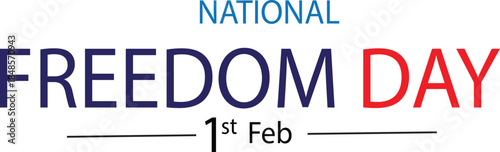 National Freedom Day graphic design with date February 1st.