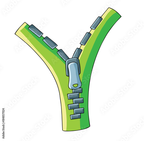 Cute cartoon hand drawn vector zip clipart.