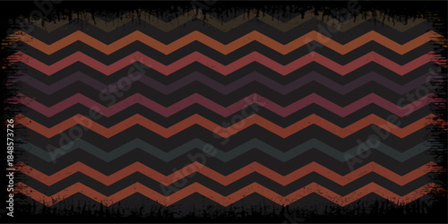 Seamless retro geometric wallpaper design featuring vintage stripes and chevron tile patterns in a vector textile style for decorative fabric backdrops