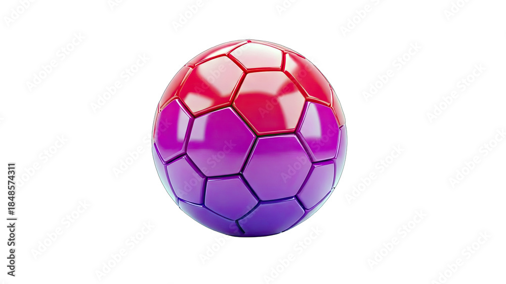Fototapeta premium Gradient Soccer Ball on White Background