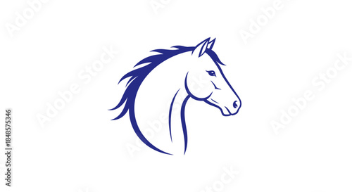 Horse head outline with transparent background