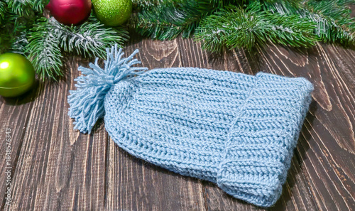 Knitting patterns and details for sweaters, hats, and other crocheted items.