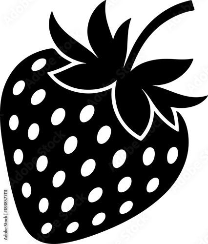 Strawberry  Silhouette Vector Art