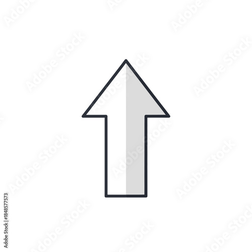 Free Download Upward arrow isolated on white background. - GFXLoad