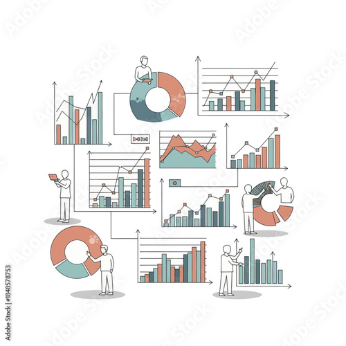 Comprehensive Data Visualization Featuring Multiple Charts And Graphs.