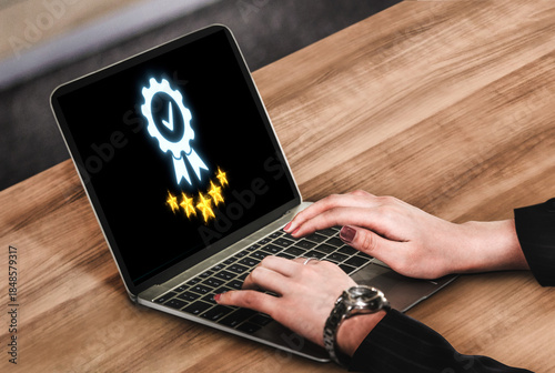 Online product certification, marking a key achievement. Demonstrates commitment to quality and trustworthiness by having product certification passed. brisk