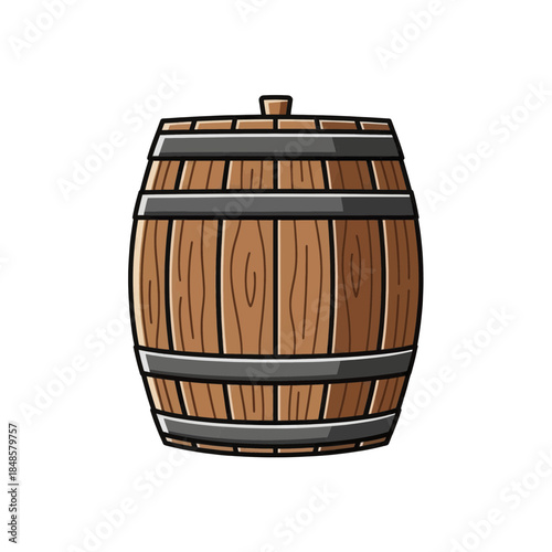 Wooden Barrel Centerpiece For Aging And Storage.